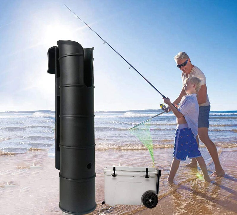Swess Cooler Fishing Rod Holder Attachment for Coolers with Tie-Down Slot for Attach to Your Cooler to Hold Your Fishing Rod Black (2 Pack) - Image 5